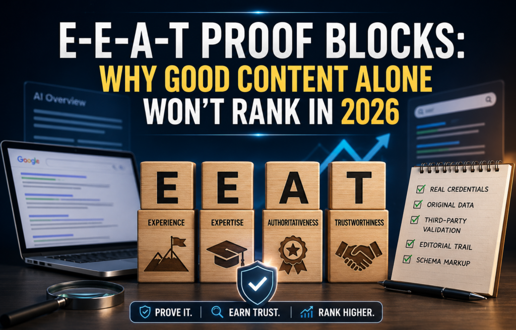 E-E-A-T Proof Blocks Why Good Content Alone Won't Rank in 2026